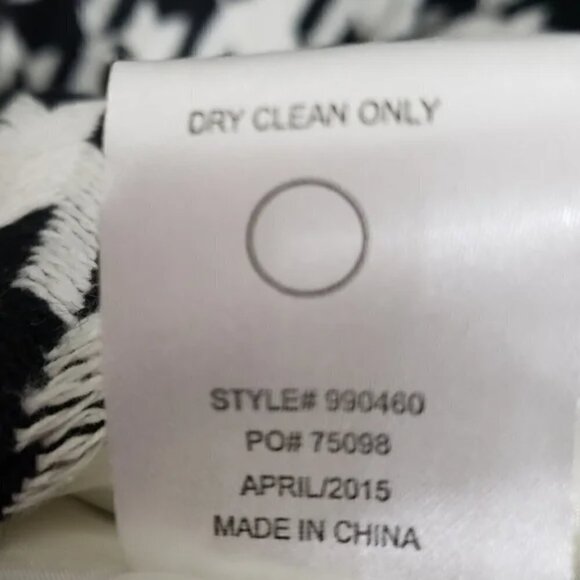 Rampage Maddy Toggle Black and White Houndstooth Women's Coat Sz L - Picture 8 of 8